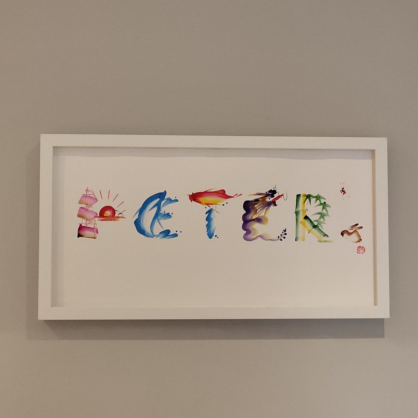 Personalised Name Art - Boy Name